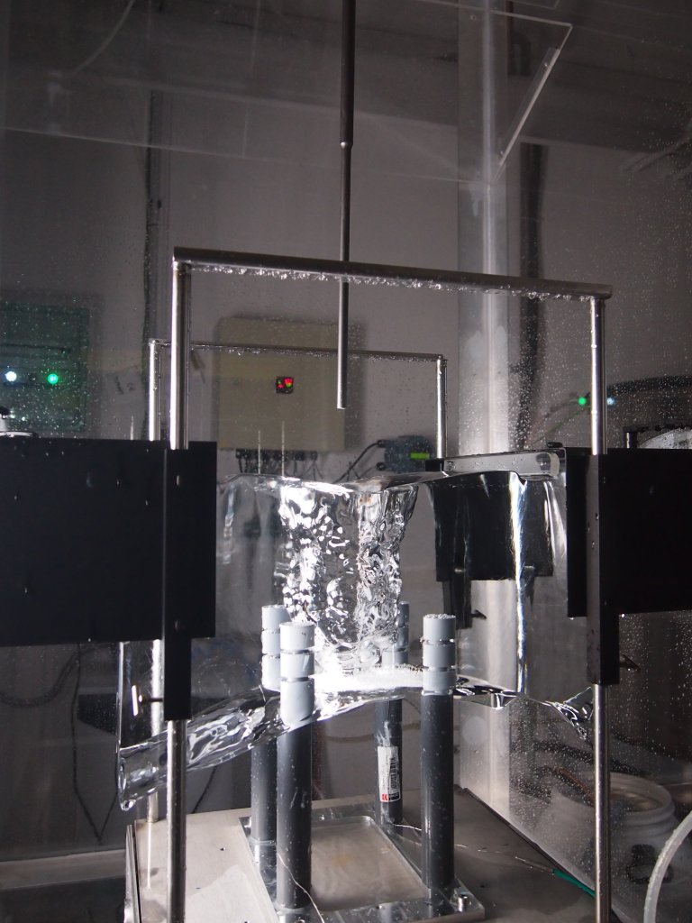 Example of ice bloc after an experimental run.